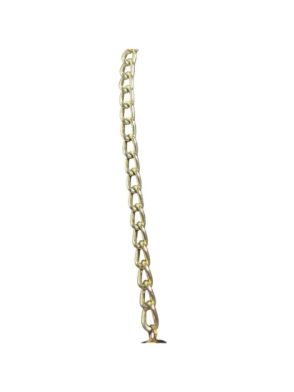 Pink Beaded Loop Design Necklace With Gold Tone Curb Chain (6401) - Picture 8 of 8